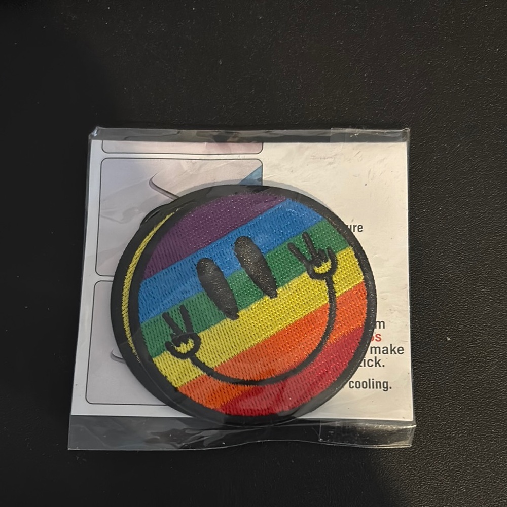 Rainbow Smiley Face Patch